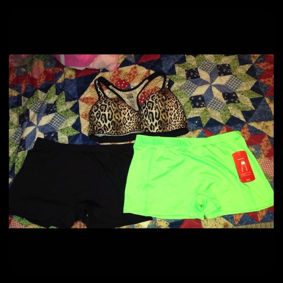 Spandex and sports bra