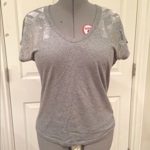 Beaded grey t-shirt from The Gap.