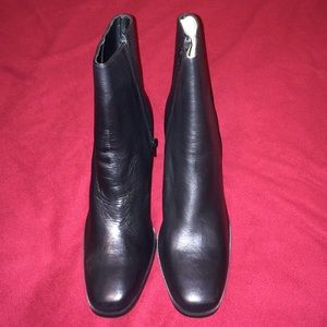 Black leather boots