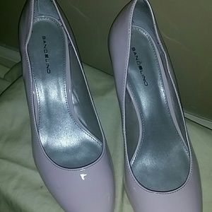 Beautiful blush patent leather pumps