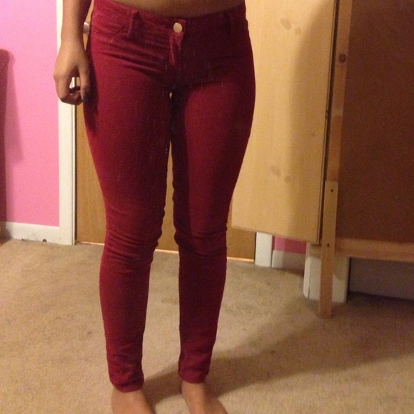 Charlotte Russe Marroon Skinny Jeans