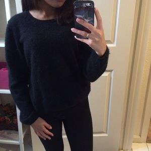 Black fuzzy sweater