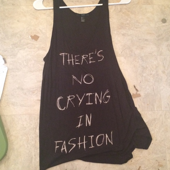 There's No Crying in Fashion tank