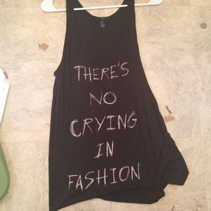 There's No Crying in Fashion tank