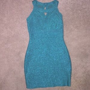 Forever 21 turquoise bodycon dress