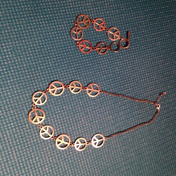 Peace Necklace and bracelet
