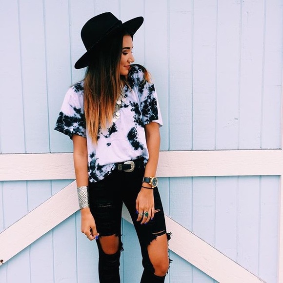 LF CARMAR black ripped jeans 24 - Picture 2 of 4