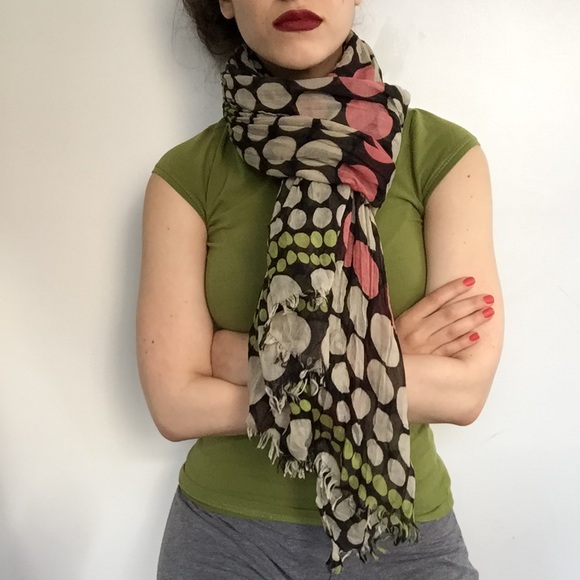 Polka dot Tasha Scarf. Fall colours!