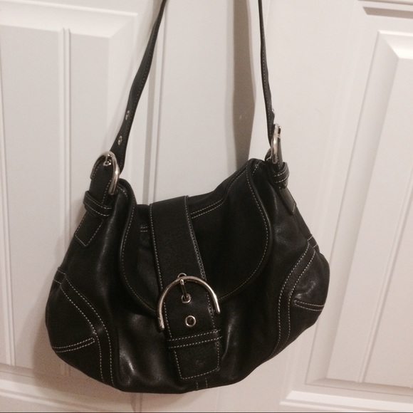 Authentic leather coach purse- used