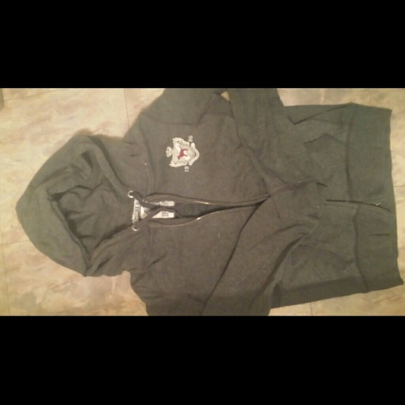 VICTORIAS SECRET PINK SMALL CHARCOAL GRAY HOODIE