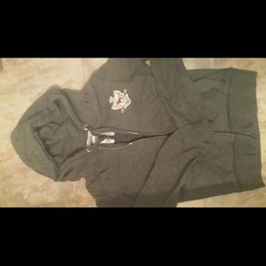 VICTORIAS SECRET PINK SMALL CHARCOAL GRAY HOODIE