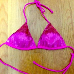 Victoria's Secret Pink Ombré Sequin Bikini Top