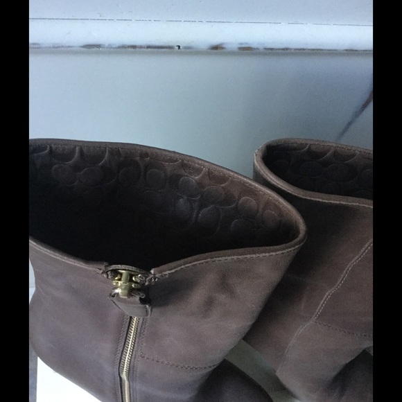 Coach Halia high heel boots in brown - Picture 3 of 4