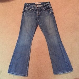 BKE light boot cut blue jeans.
