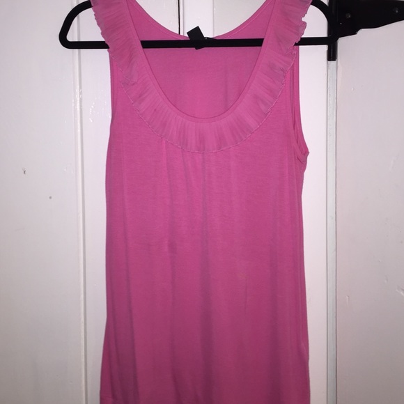 H&M bubblegum pink pleated colored tank- sz M