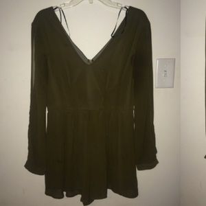 Dressy olive romper