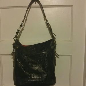 Black croc print Brahmin purse.