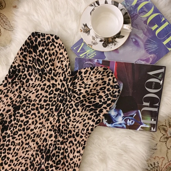 Strapless Leopard Dress Forever 21 WORN ONCE