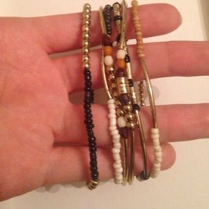 6 Black & Gold Bracelets!