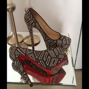 Christian Louboutin DAFFODILE 160 PANAMA GEOMETRIC