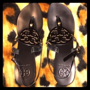Black Tory Burch sandals with heels