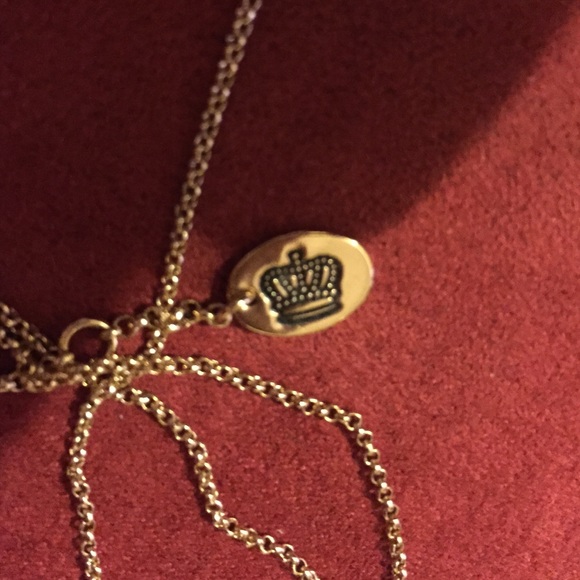 Juicy Couture Necklace Gold Chain w/ Ring Pendant - Picture 4 of 4