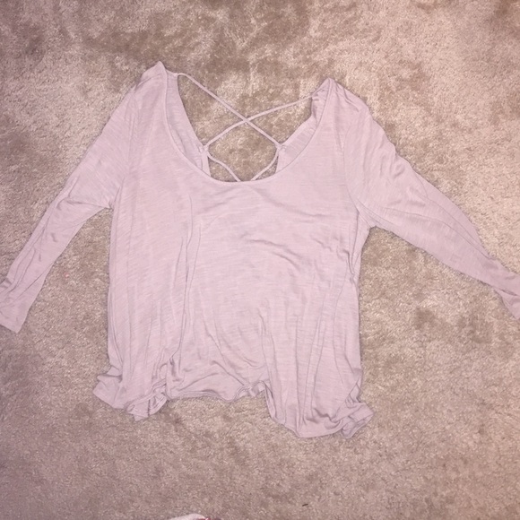 tan flowy top