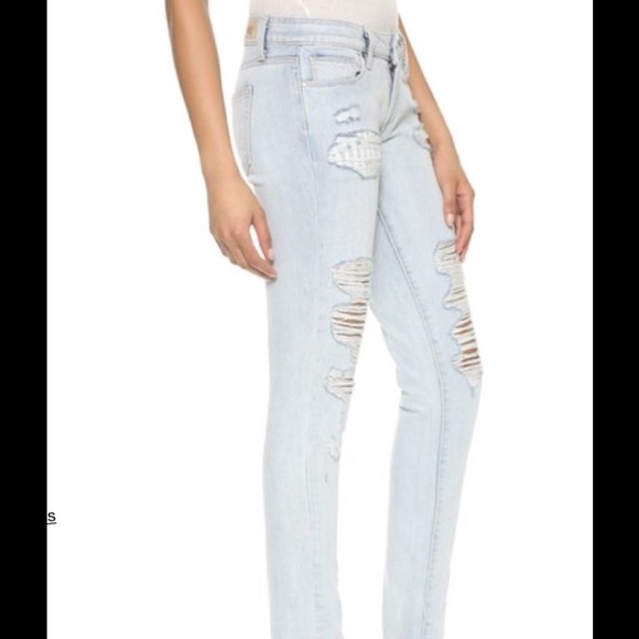 📌SOLD📌PAIGE Jimmy Jimmy Skinny Jeans Sawyer Dest - Picture 3 of 4