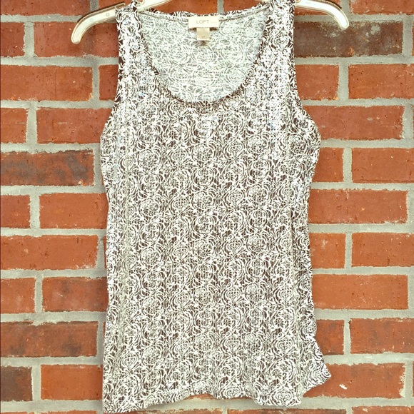 Black and white LOFT top