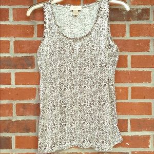 Black and white LOFT top