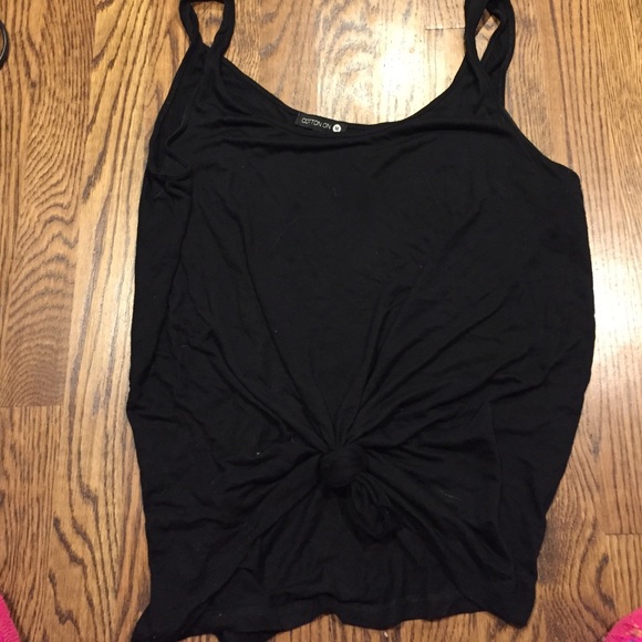 Cotton On black flowy tank- M