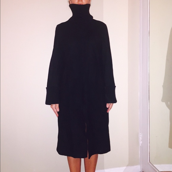 Black wool coat