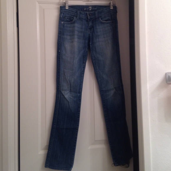 Lighter wash denim jeans
