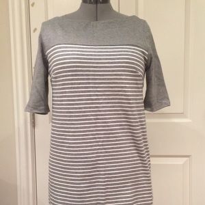 A gray and white striped dress from the Gap.