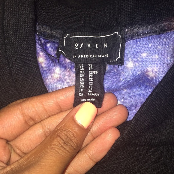 Unisex Galaxy Sleeve Crewneck, Size XS