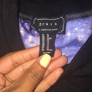 Unisex Galaxy Sleeve Crewneck, Size XS