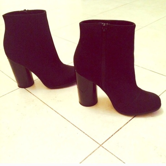Black velvet boots! Great condition