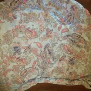 Light Blue/Purple Paisley Style Scarf - NWOT