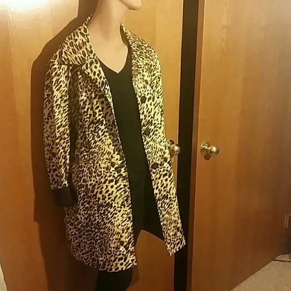 Leopard print women's rain coat
