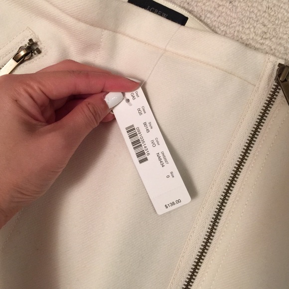 J.Crew White Zipper Skirt - Picture 4 of 4