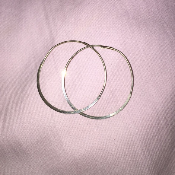 Sterling silver hoops