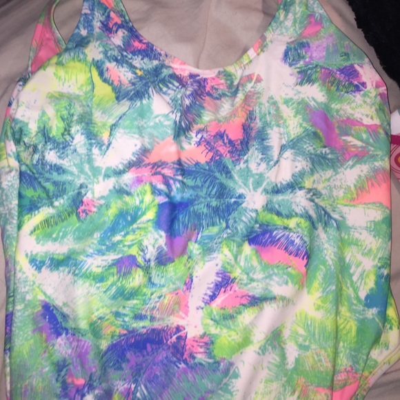 colorful one piece bathing suit