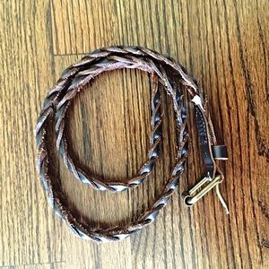 Braided brown belt