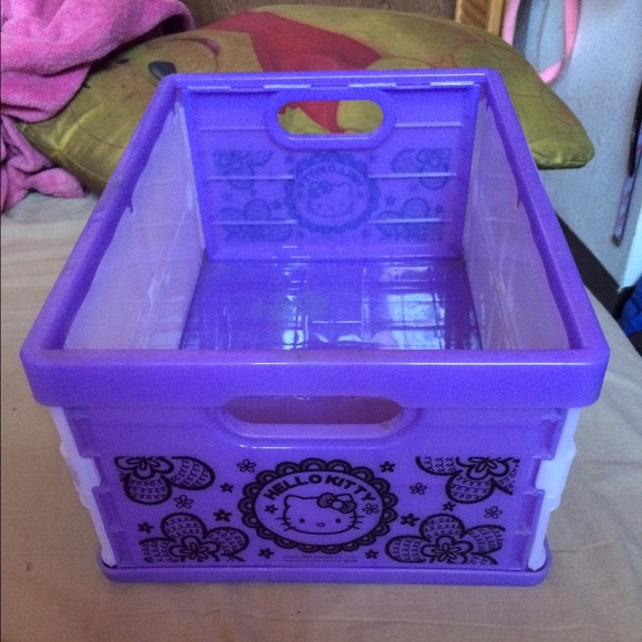 Hello Kitty Sanrio Collapsible Violet Storage Bin