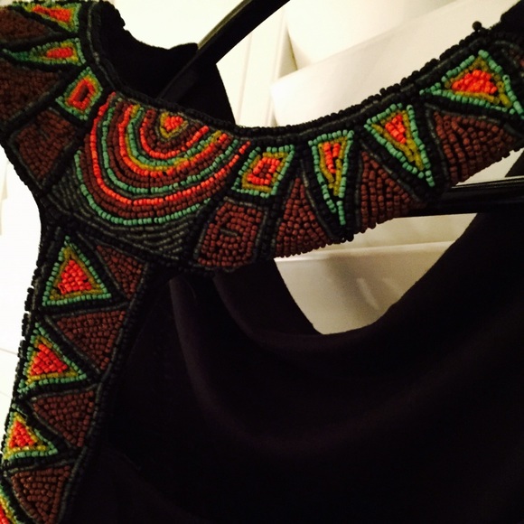 Silence + Noise Beaded Back Black Top - Picture 2 of 4