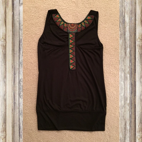 Silence + Noise Beaded Back Black Top - Picture 4 of 4