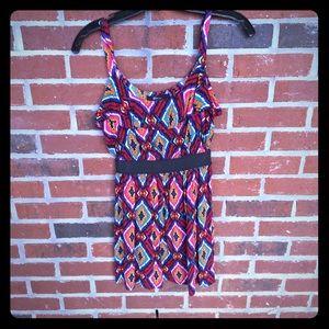 Multicolor cotton sleeveless dress