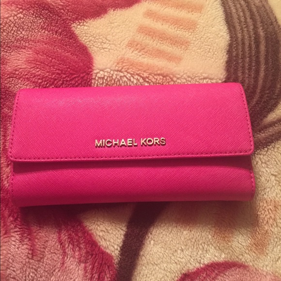 Sold sold in mercari fuchsia checkbook wallet nwt