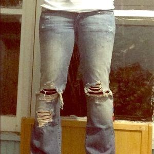Abercrombie & Fitch Madison destroyed jeans sz  00