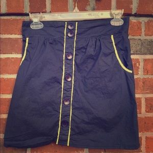 Navy and yellow skirt